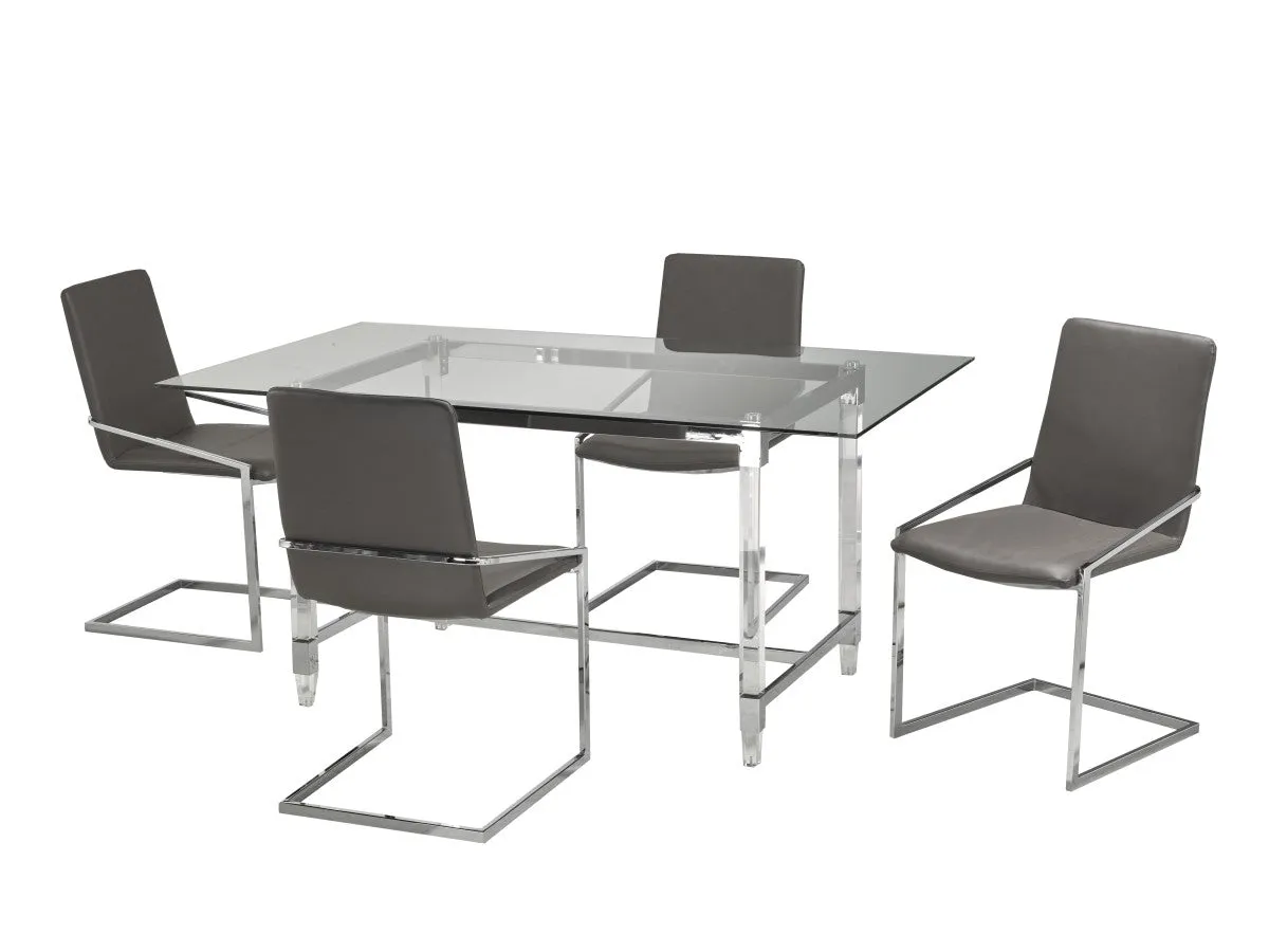 5-Piece Dining Set - Grey