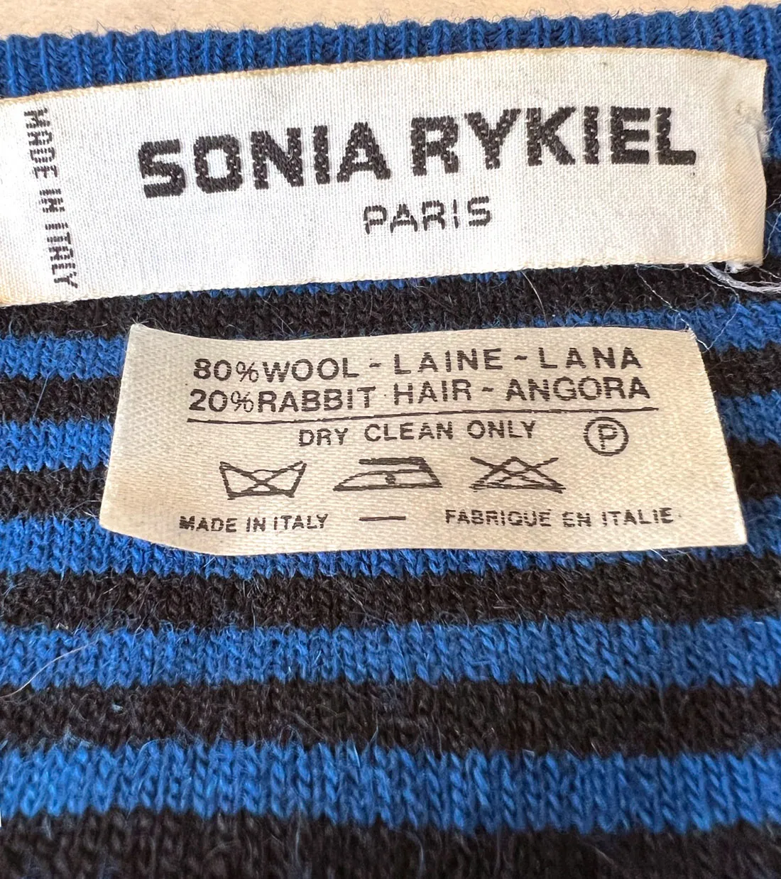 80s Striped Sweater Vintage Cropped Women's Pullover Sonia Rykiel Italian Medium VFG