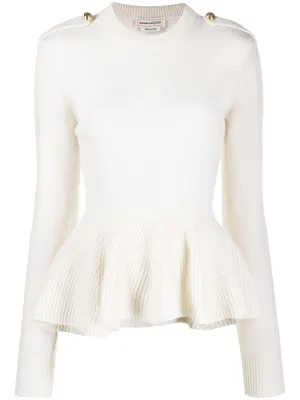 Alexander McQueen Sweaters White