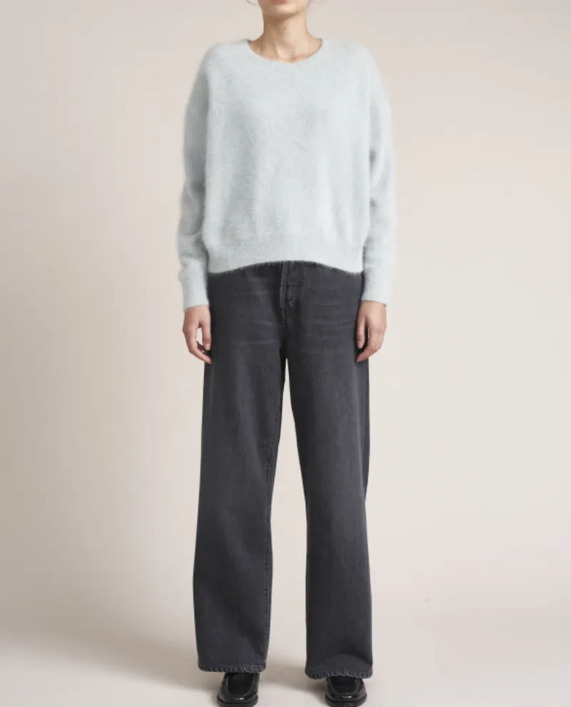 Bellerose Datus Frost Grey Angora Crew Knit