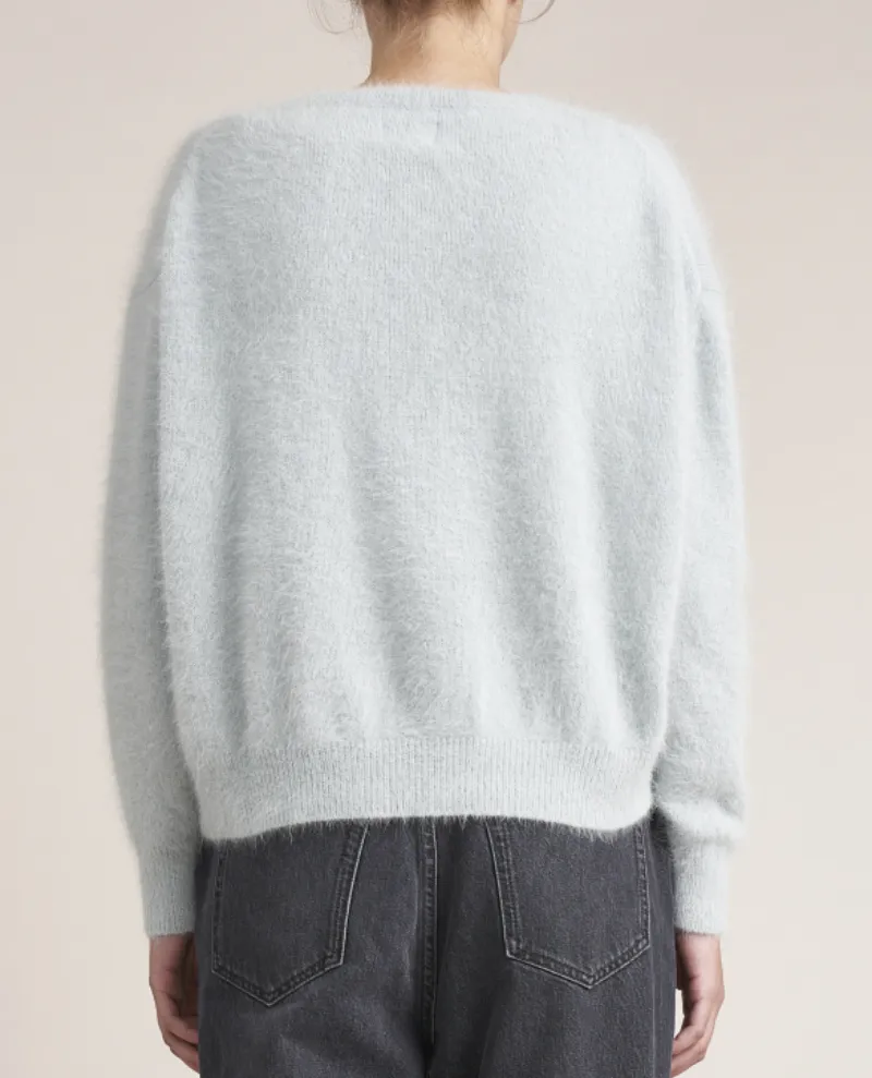 Bellerose Datus Frost Grey Angora Crew Knit