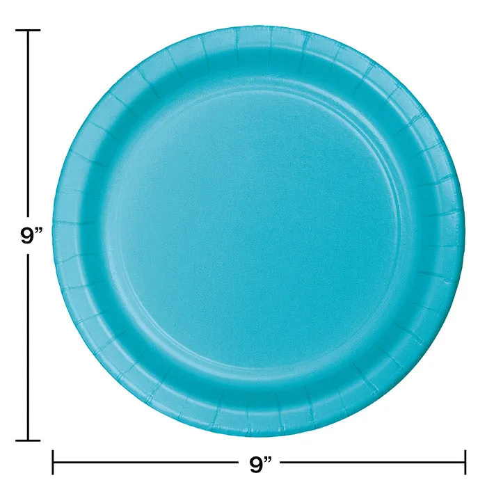 Bermuda Blue Paper Plates (24/Pkg)