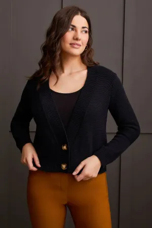 Black Crop Cardigan