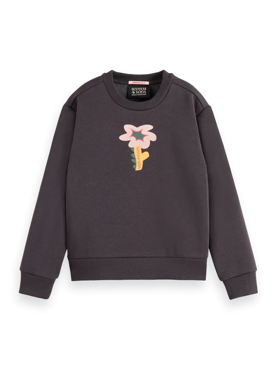 Black Flower Crewneck