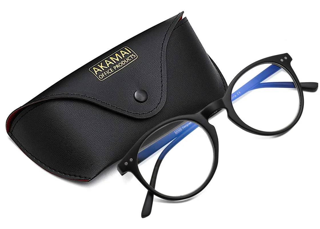 Blue Light Blocking Glasses - Computer Screen Bluelight Protection - Anti UV Glare - Hatteras Model ( 0.0, Black)