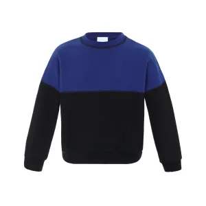 Blue/Black Colorblock Sweatshirt