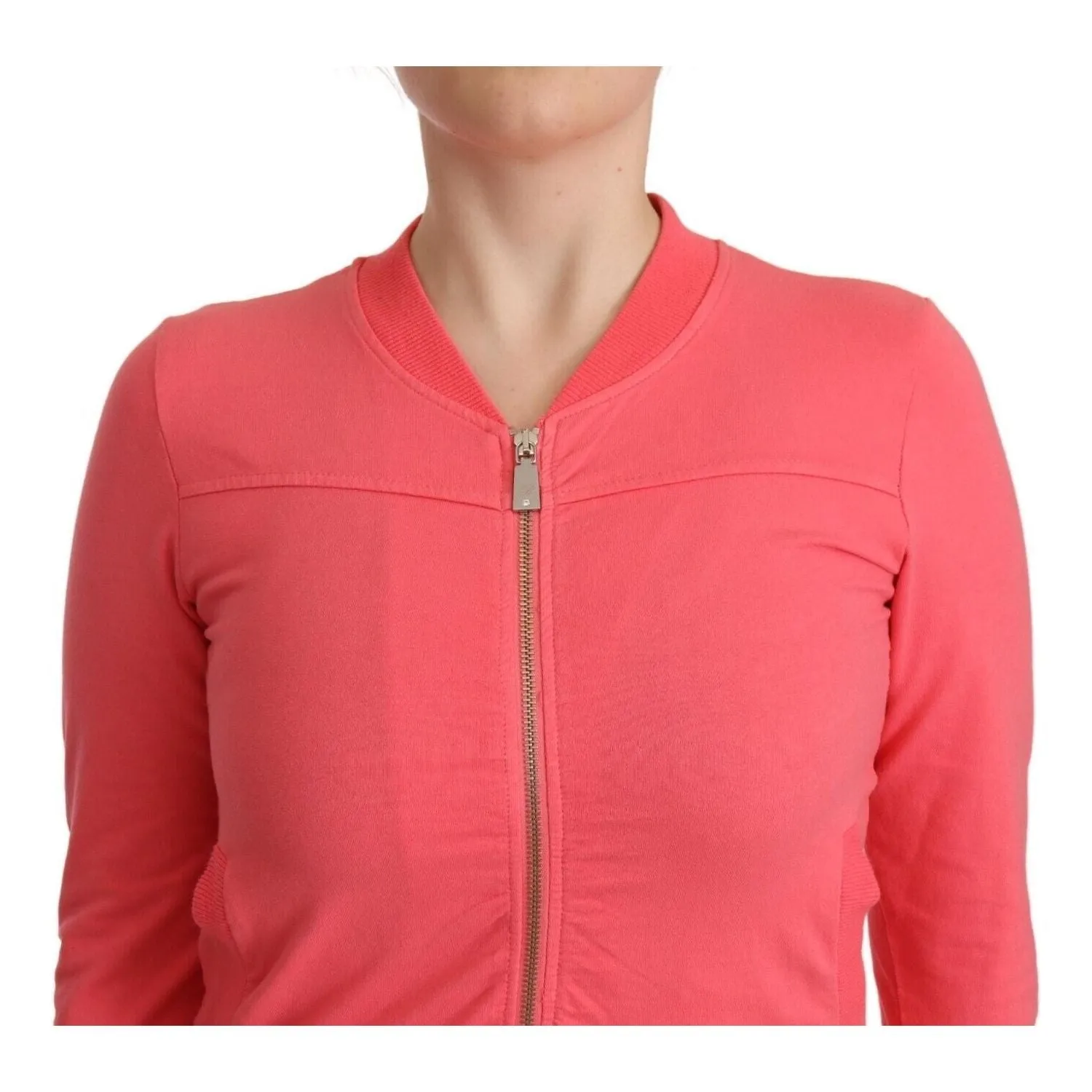 Blumarine Elegant Pink Full Zip Sweater