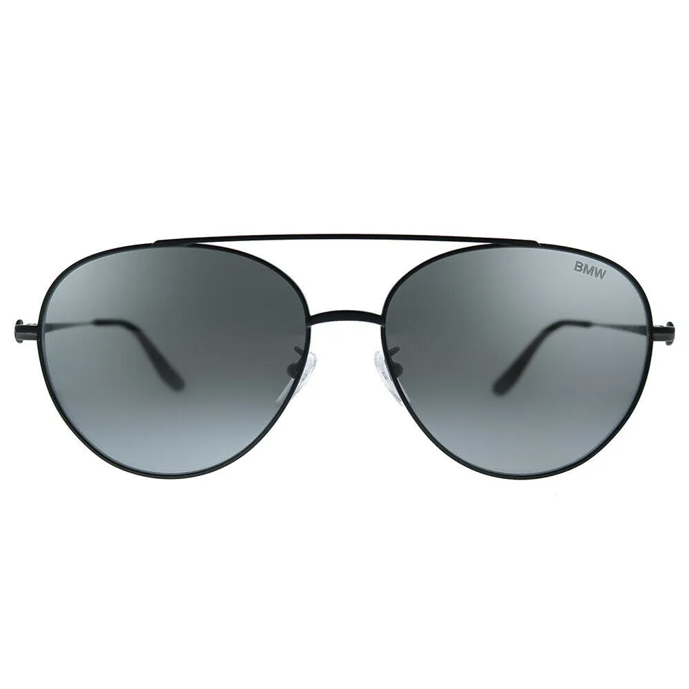 BMW Matte Black Metal Aviator Sunglasses