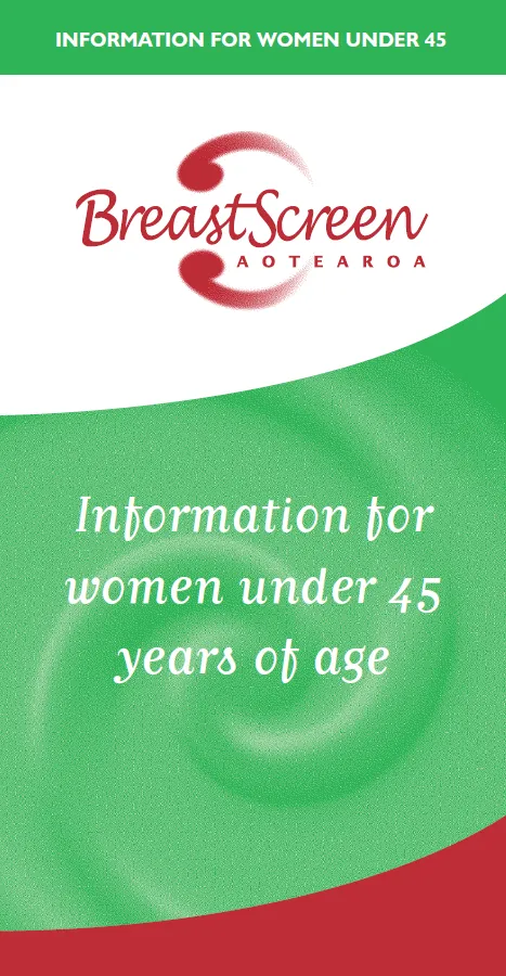 Breast screening: Information for women under 45 years of age – English HE10119