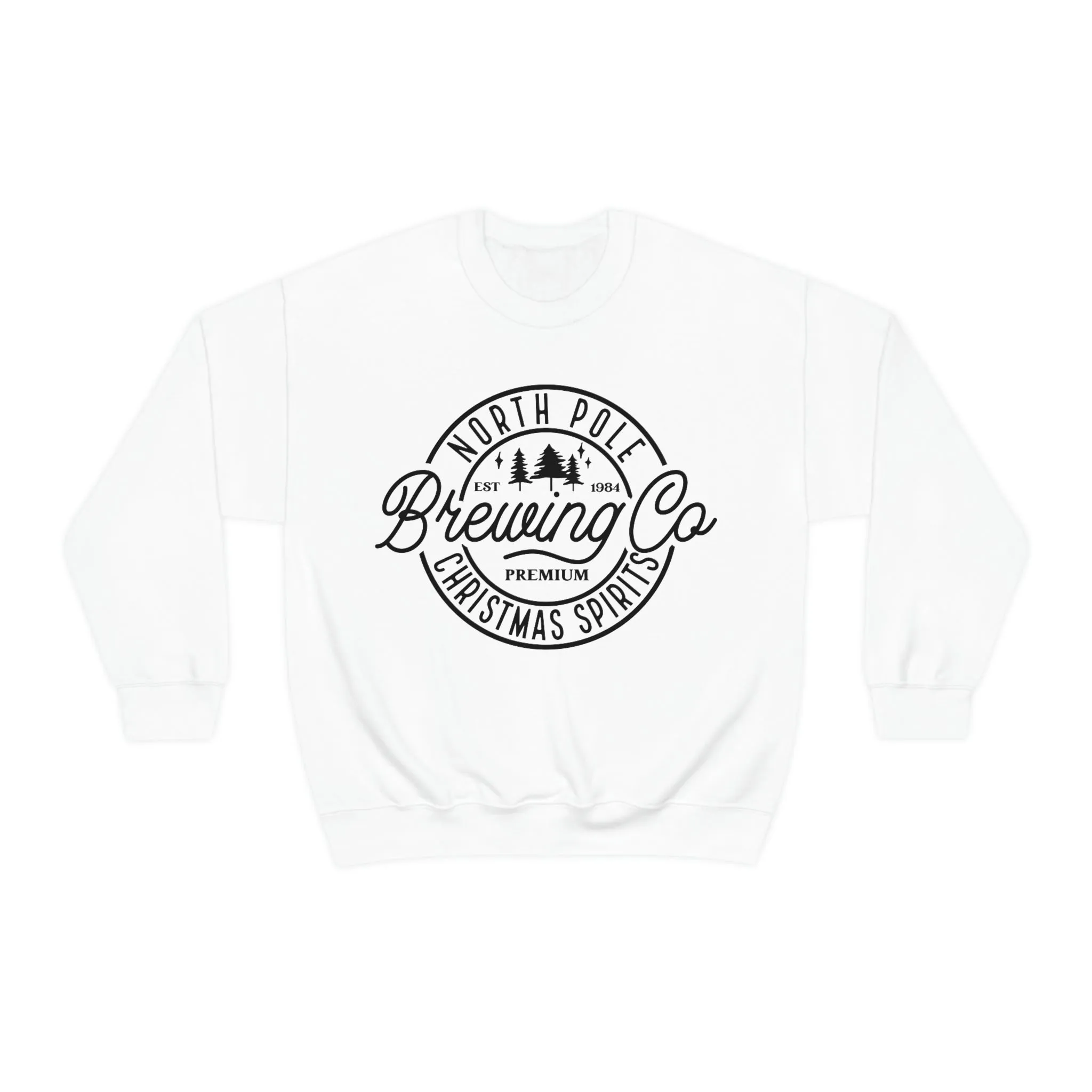 Christmas North Pole Brewing Company Heavy Blend Crewneck Sweatshirt