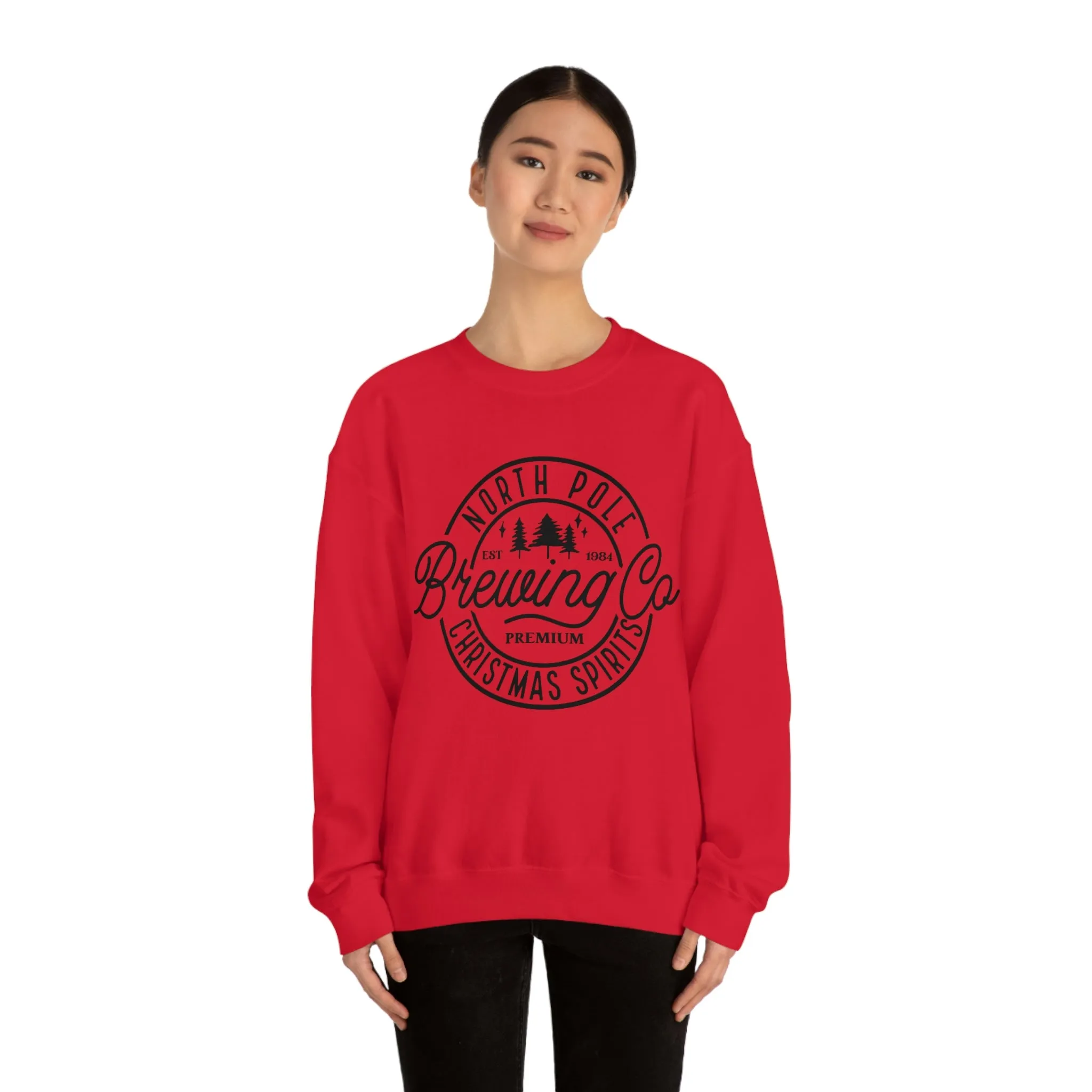 Christmas North Pole Brewing Company Heavy Blend Crewneck Sweatshirt