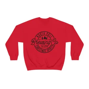 Christmas North Pole Brewing Company Heavy Blend Crewneck Sweatshirt