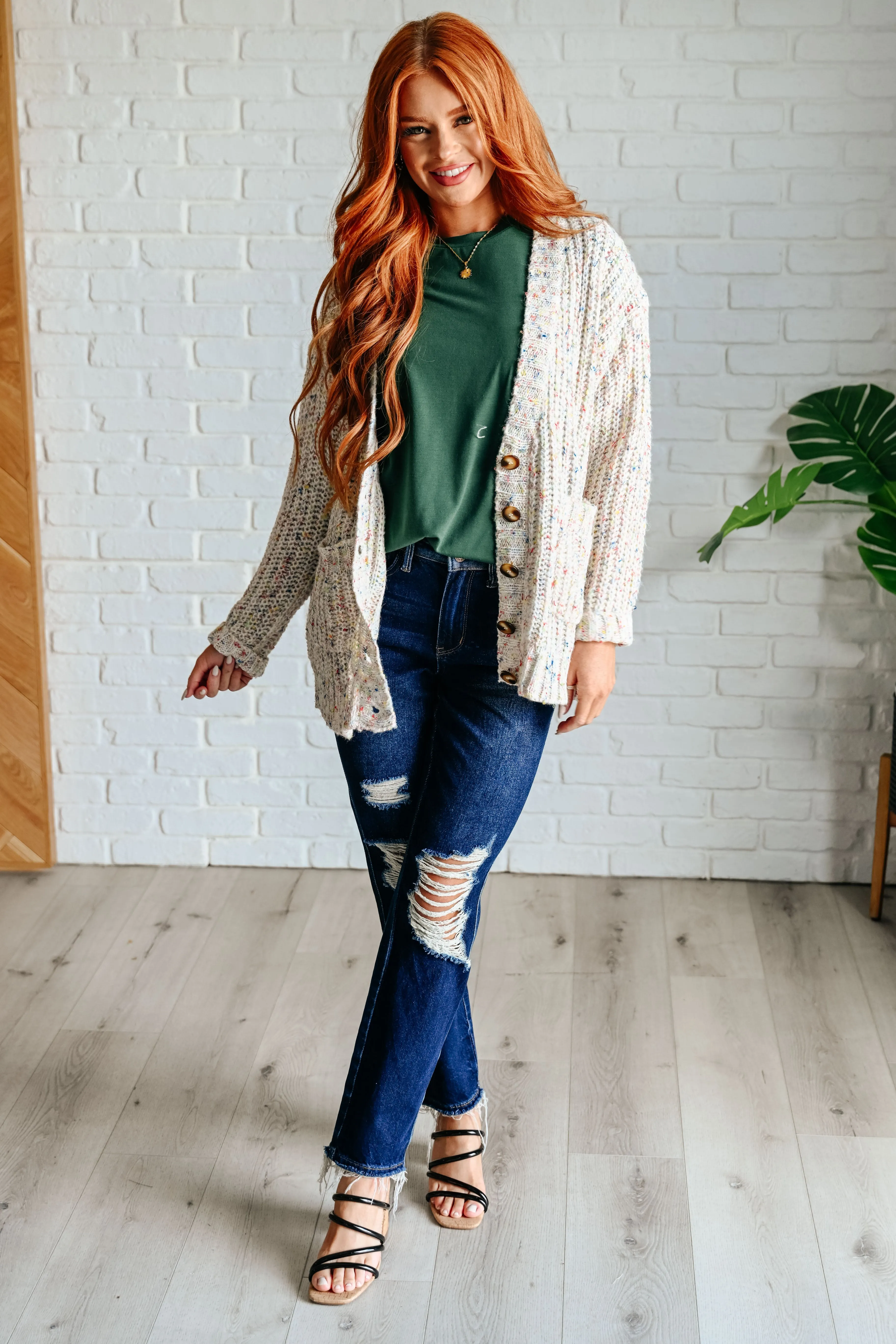 Confetti Cake Sweater Knit Cardigan