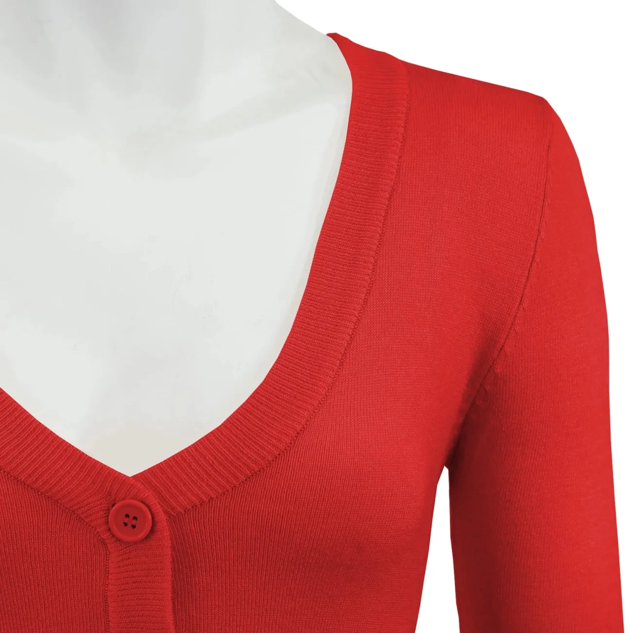 Cropped Cardigan - Tomato Red