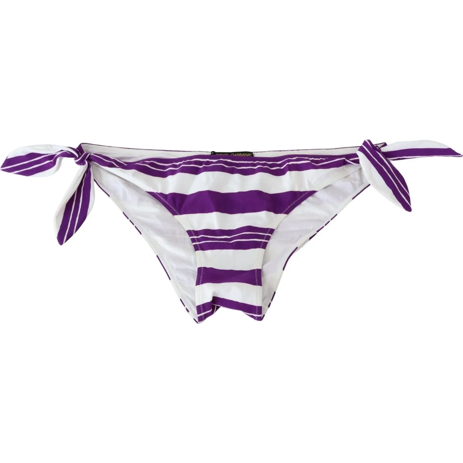 Dolce & Gabbana Chic Striped Bikini Bottom - Effortless Poolside Glamour