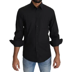 Dolce & Gabbana Elegant Black Slim Fit Dress Shirt