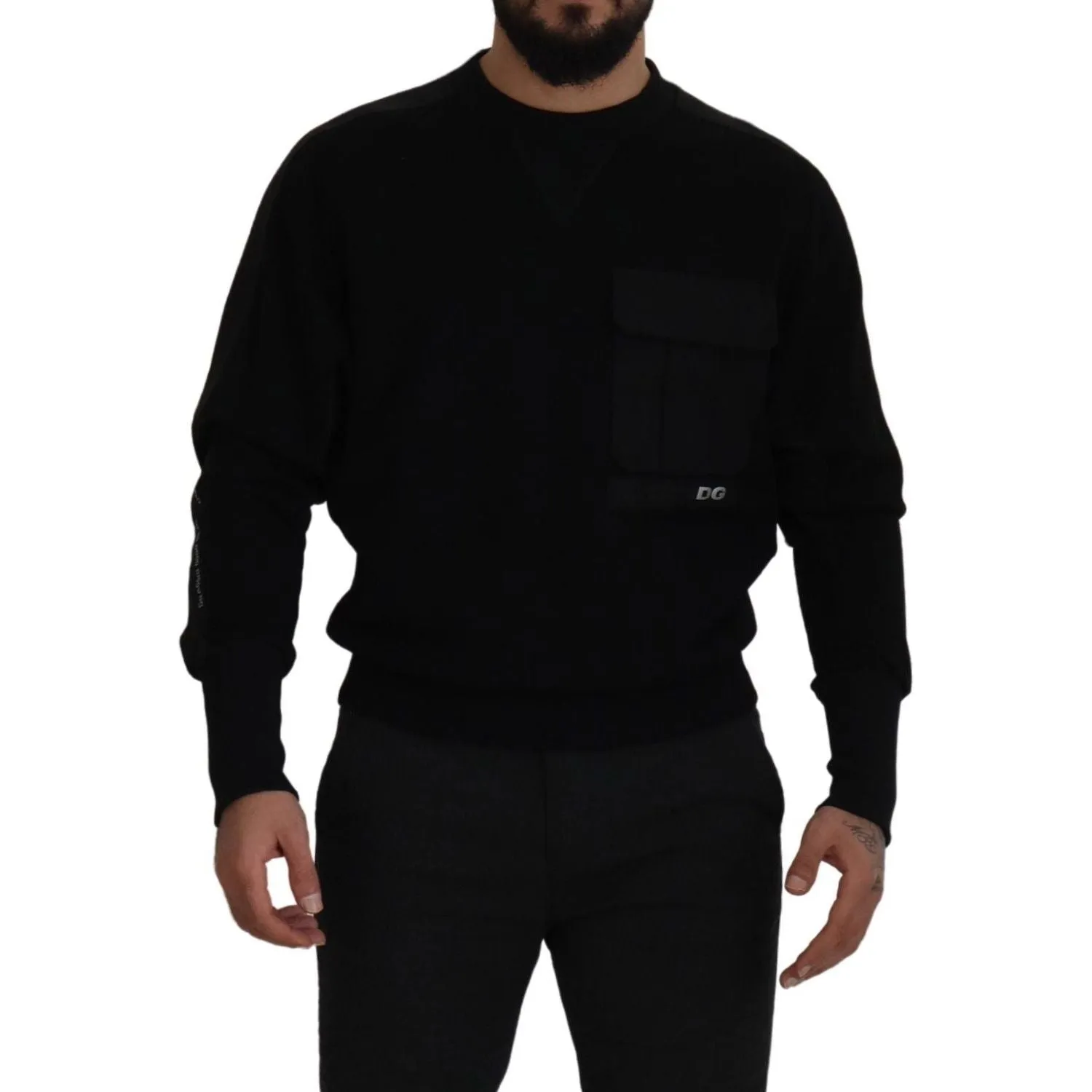 Dolce & Gabbana Elegant Crewneck Cotton Blend Sweater