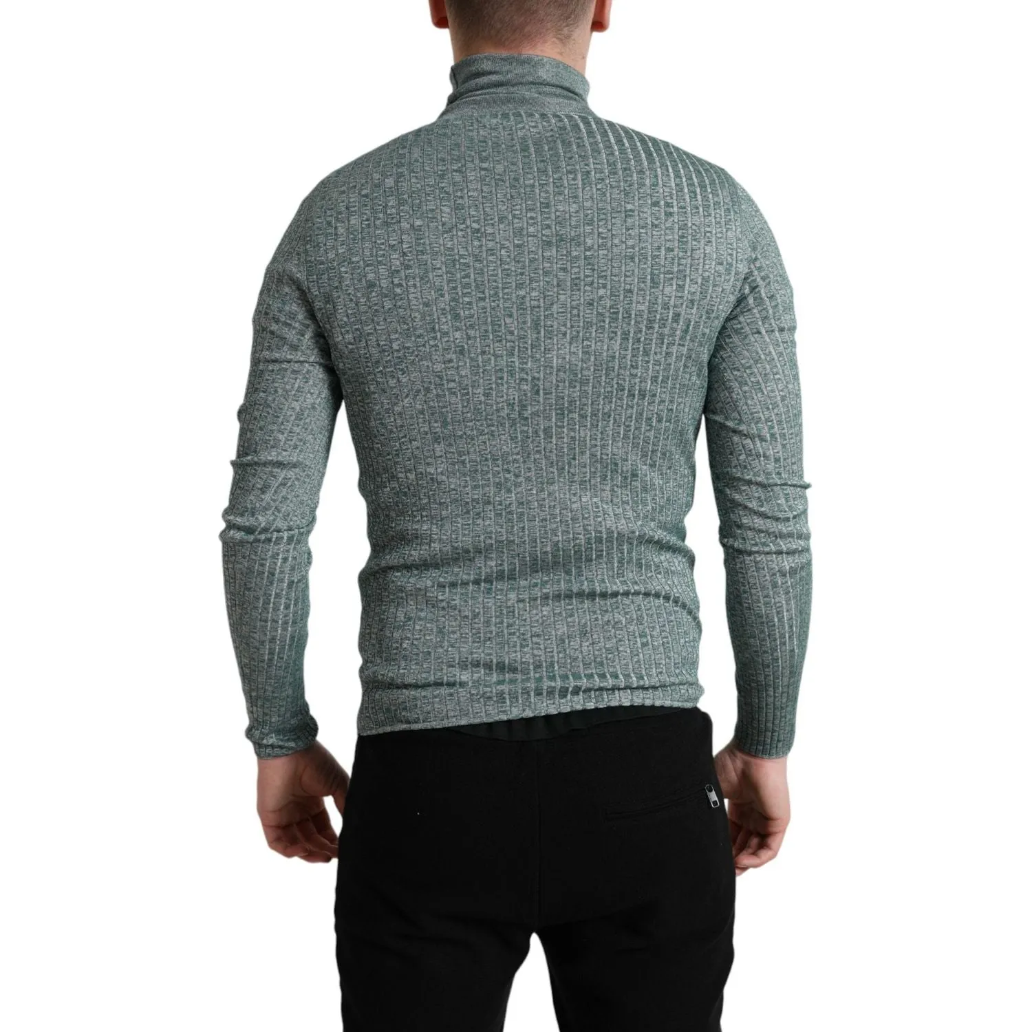 Dolce & Gabbana Elegant Green Turtleneck Pullover Sweater