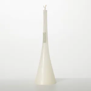 Elegant White Trumpet Candle