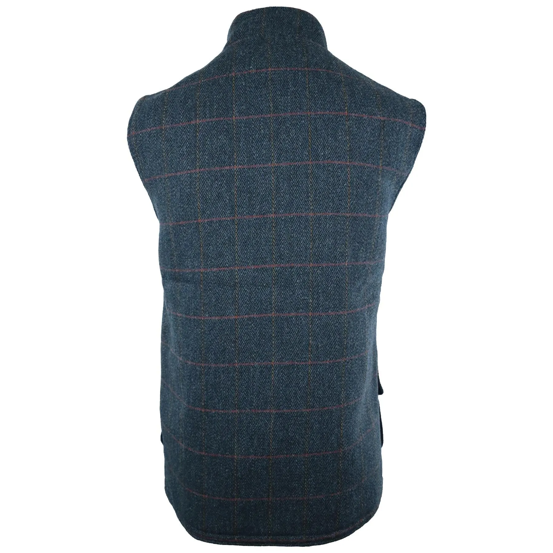 Hazy Blue Tweed Mens Bodywarmer Waistcoat