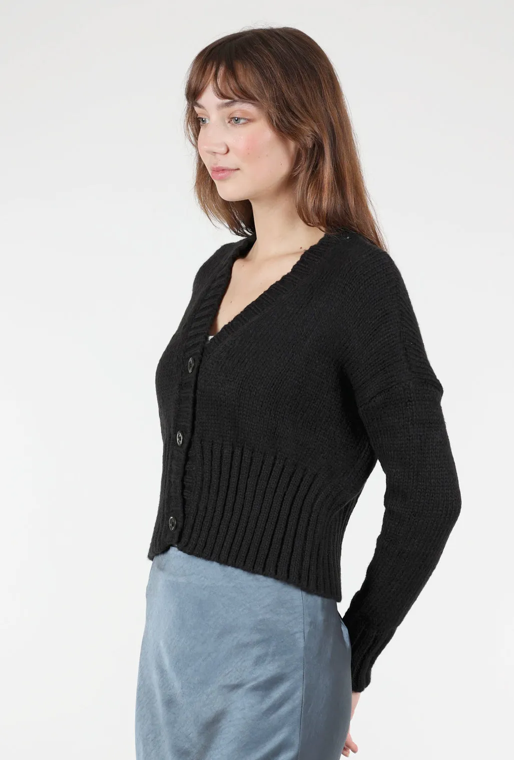 Jac Cropped Cardie, Black