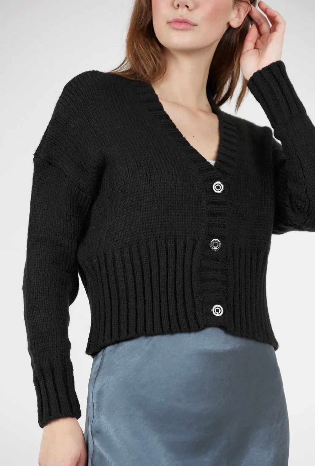 Jac Cropped Cardie, Black