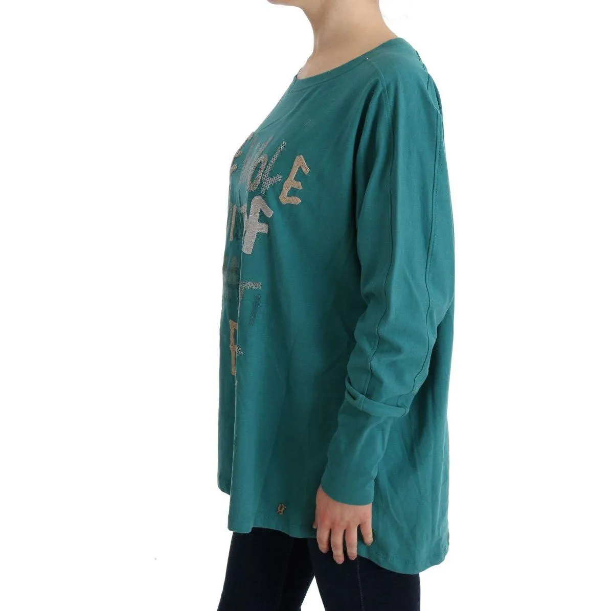 John Galliano Elegant Crewneck Cotton Sweater in Green