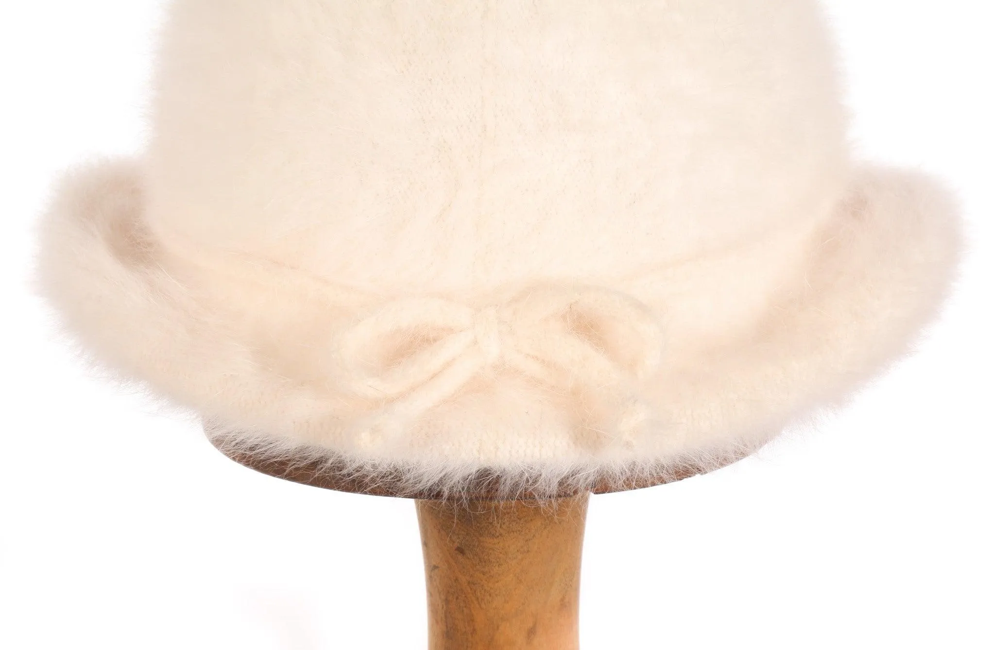 Kangol "Emma" Furgora Angora Mix Hat Cream with Brim and Bow Size Regular.