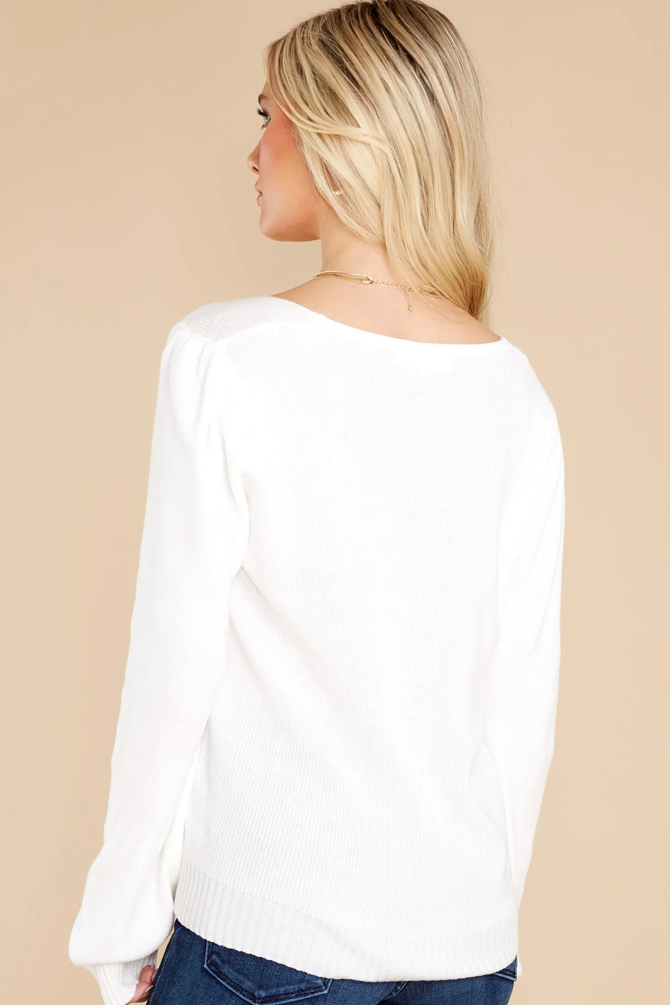 Keep It Stylish White Crop Sweater