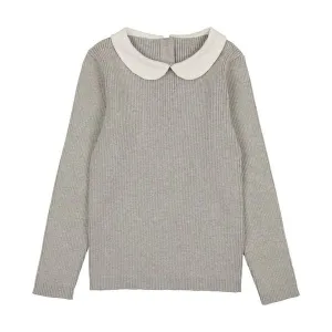 Light Grey Peter Pan Collar Sweater