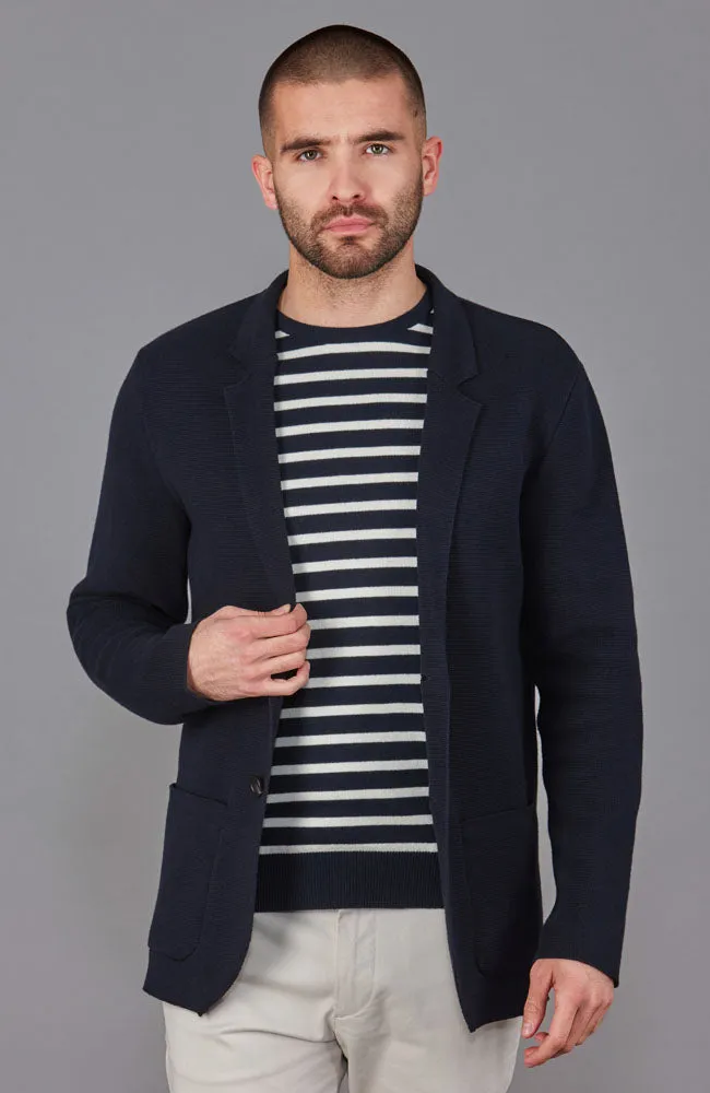 Mens Lightweight Cotton All Over Stripe Breton Jumper