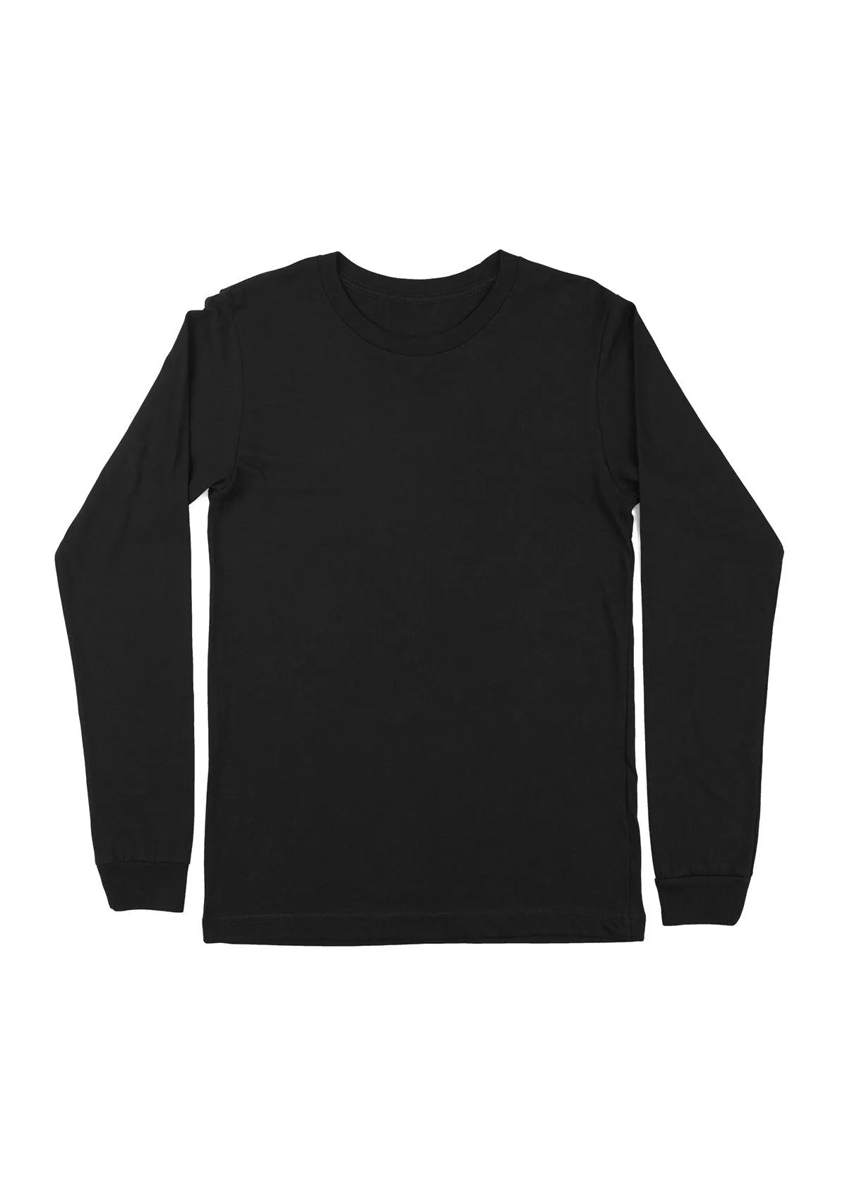 Men's Long Sleeve Crew Neck T-Shirt Black