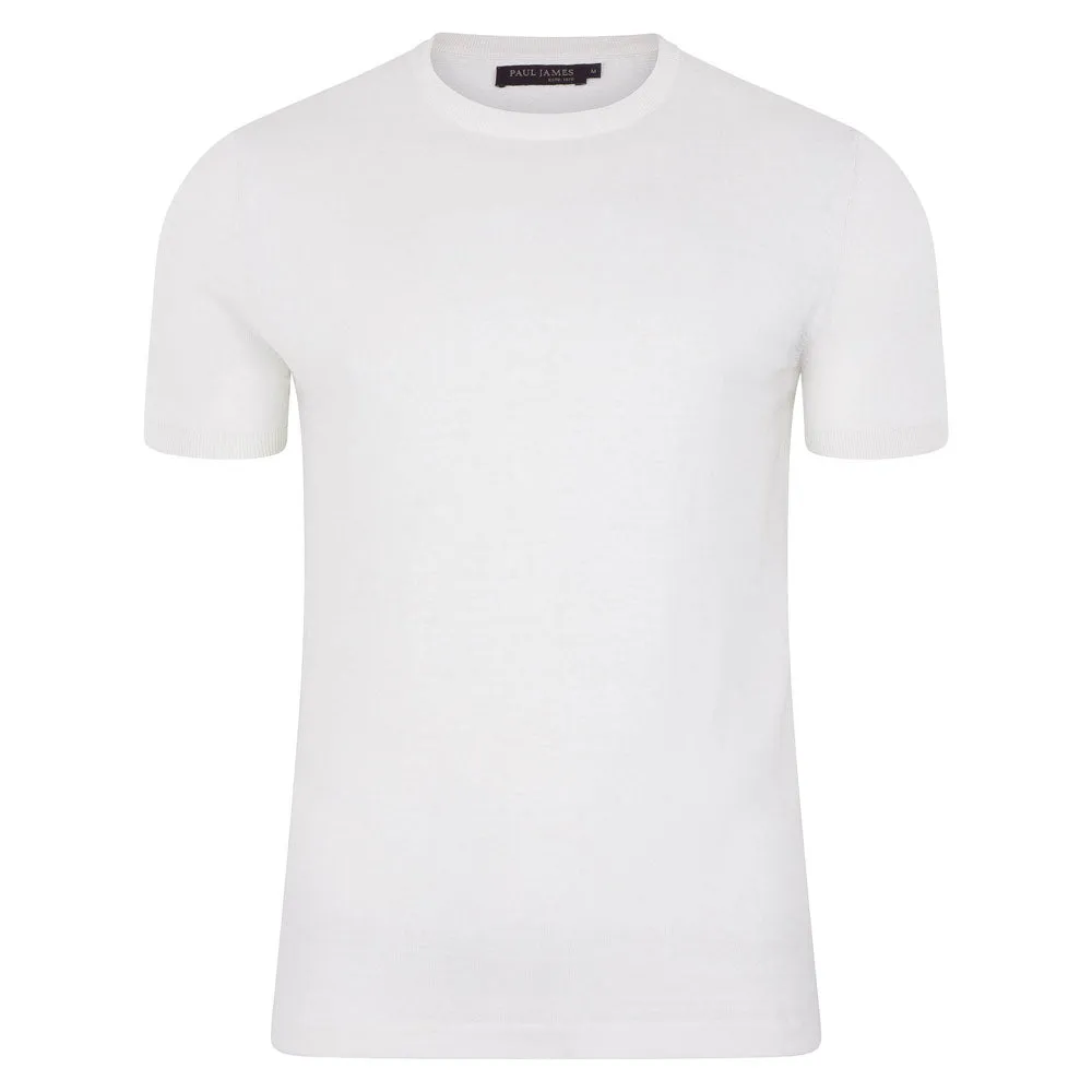 Mens Premium Ultra-Fine Cotton Linen Knit T-Shirt