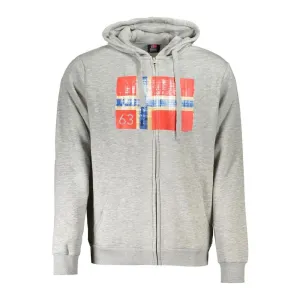 Norway 1963 Gray Cotton Men Sweater with Hood