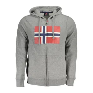 Norway 1963 Sleek Gray Hooded Fleece Sweatshirt