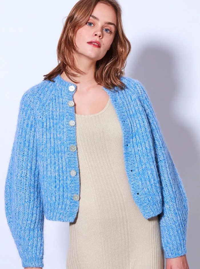 O2 Cardi af Spektakelstrik, No 1   Silk mohair kit