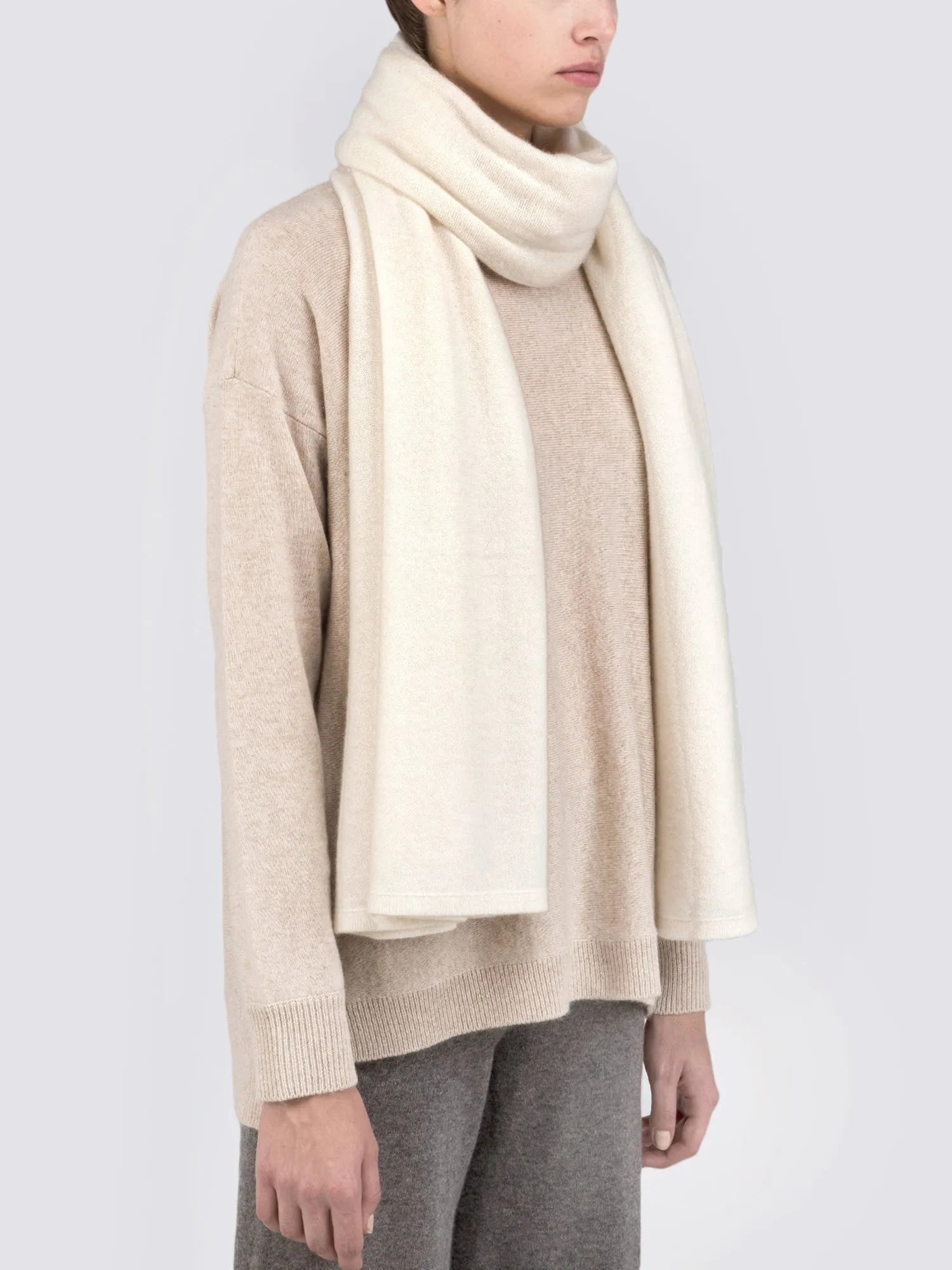 Oversized Scarf_Ivory