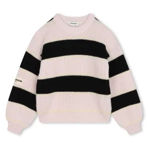 Pink Black Stripes Sweater