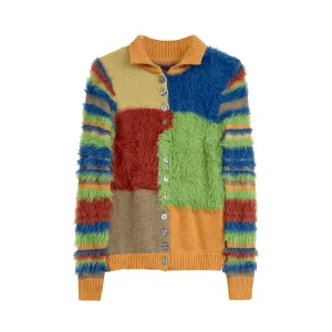 Pre Order:  Colorful Striped Button Down Sweater