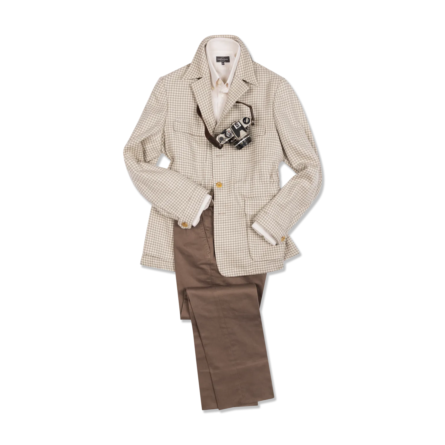 Safari Jacket in Cream Cashmere Check