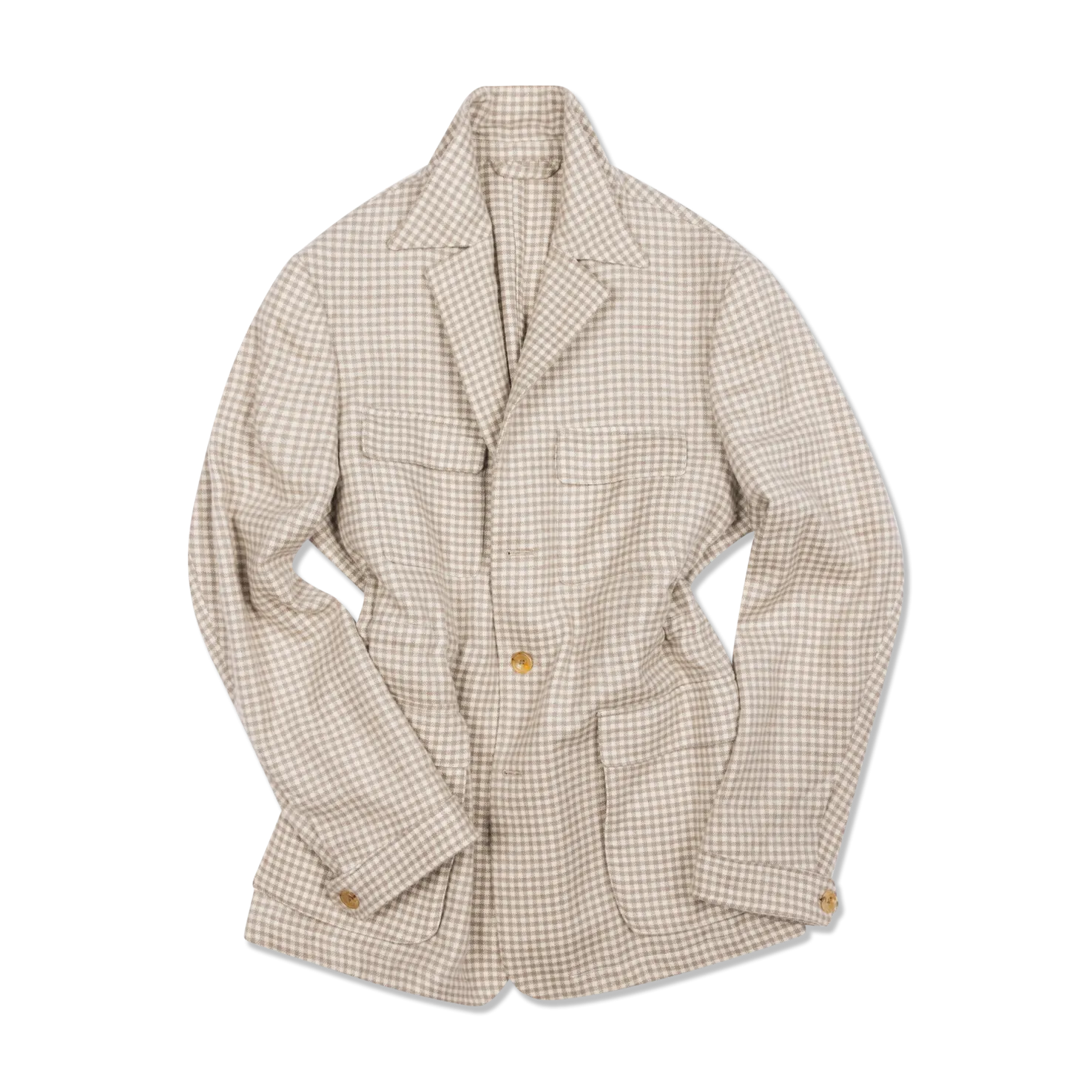 Safari Jacket in Cream Cashmere Check