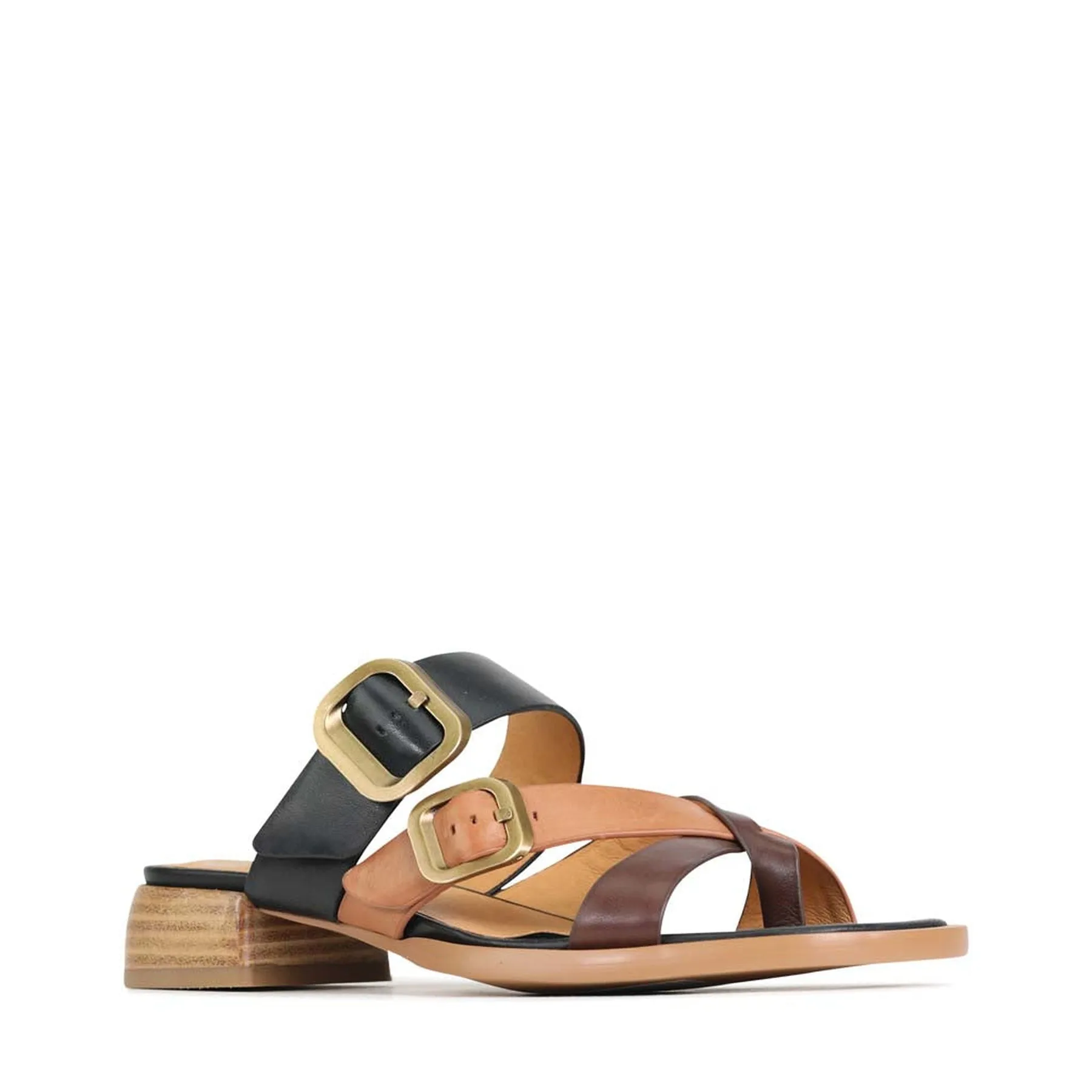 TEIA SLIDE SANDALS  LEATHER