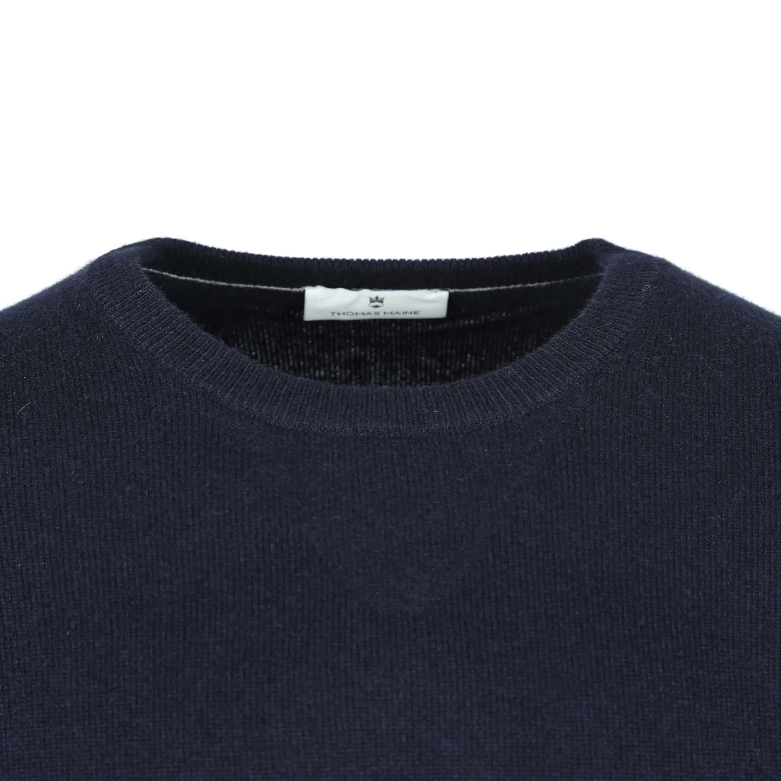 Thomas Maine Crew Neck Cashmere Knitwear in Black