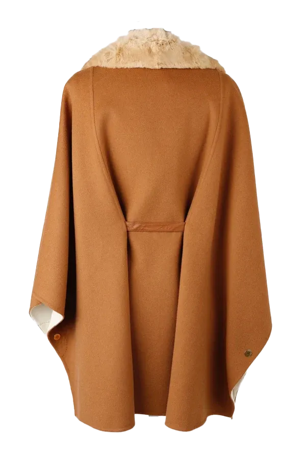 Vicuna & Chinchilla Fur Wrap Cape