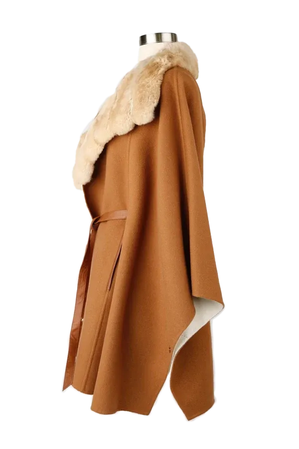 Vicuna & Chinchilla Fur Wrap Cape