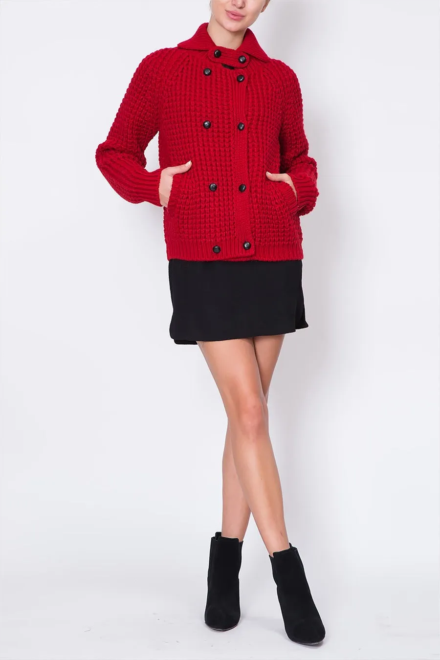 Waffle Knit Cardigan