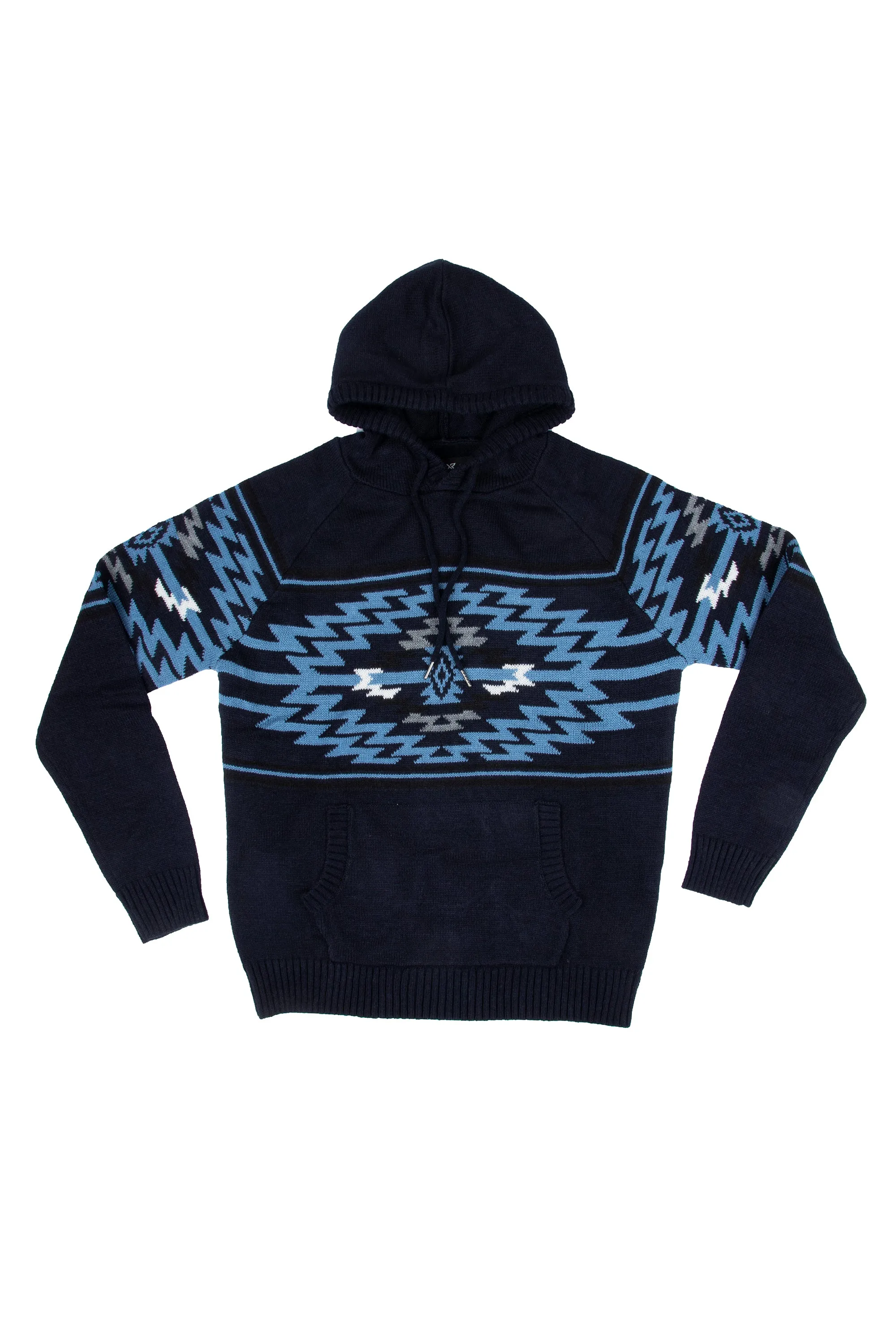 X RAY Men's Aztek Print Pullover Hoodie Sweater