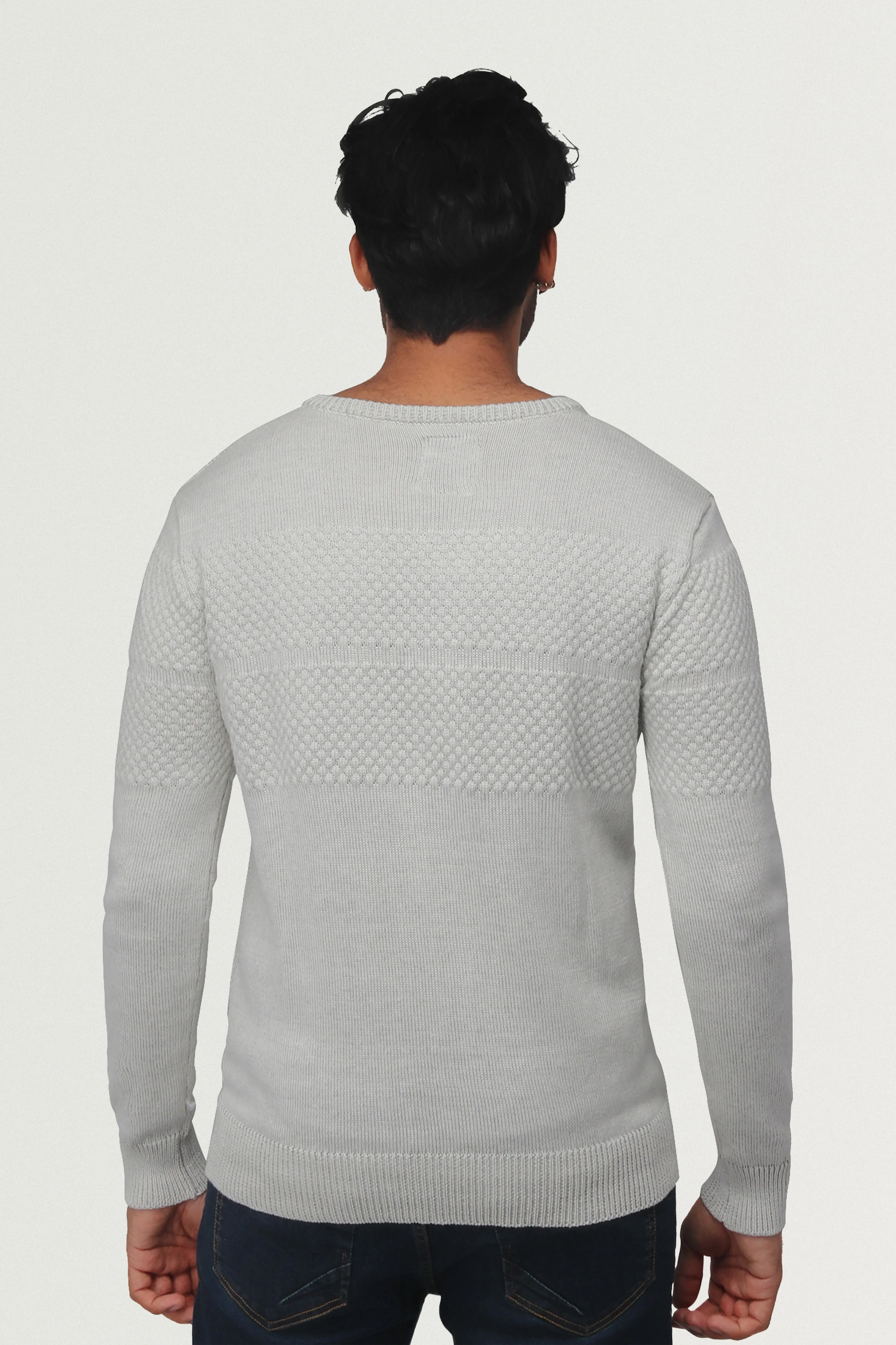 X RAY Men's Honeycomb V-neck Knit Sweater