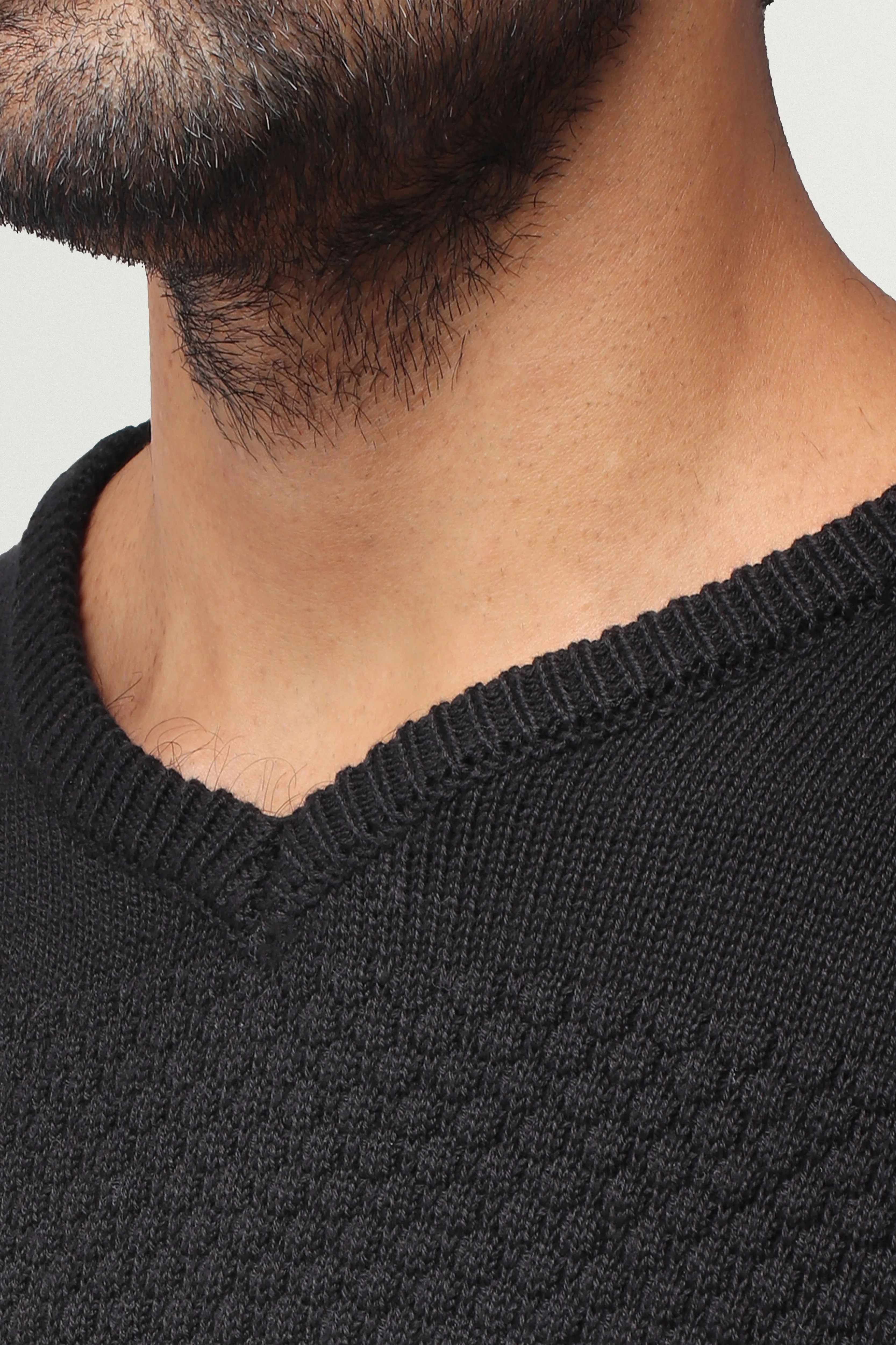 X RAY Men's Honeycomb V-neck Knit Sweater