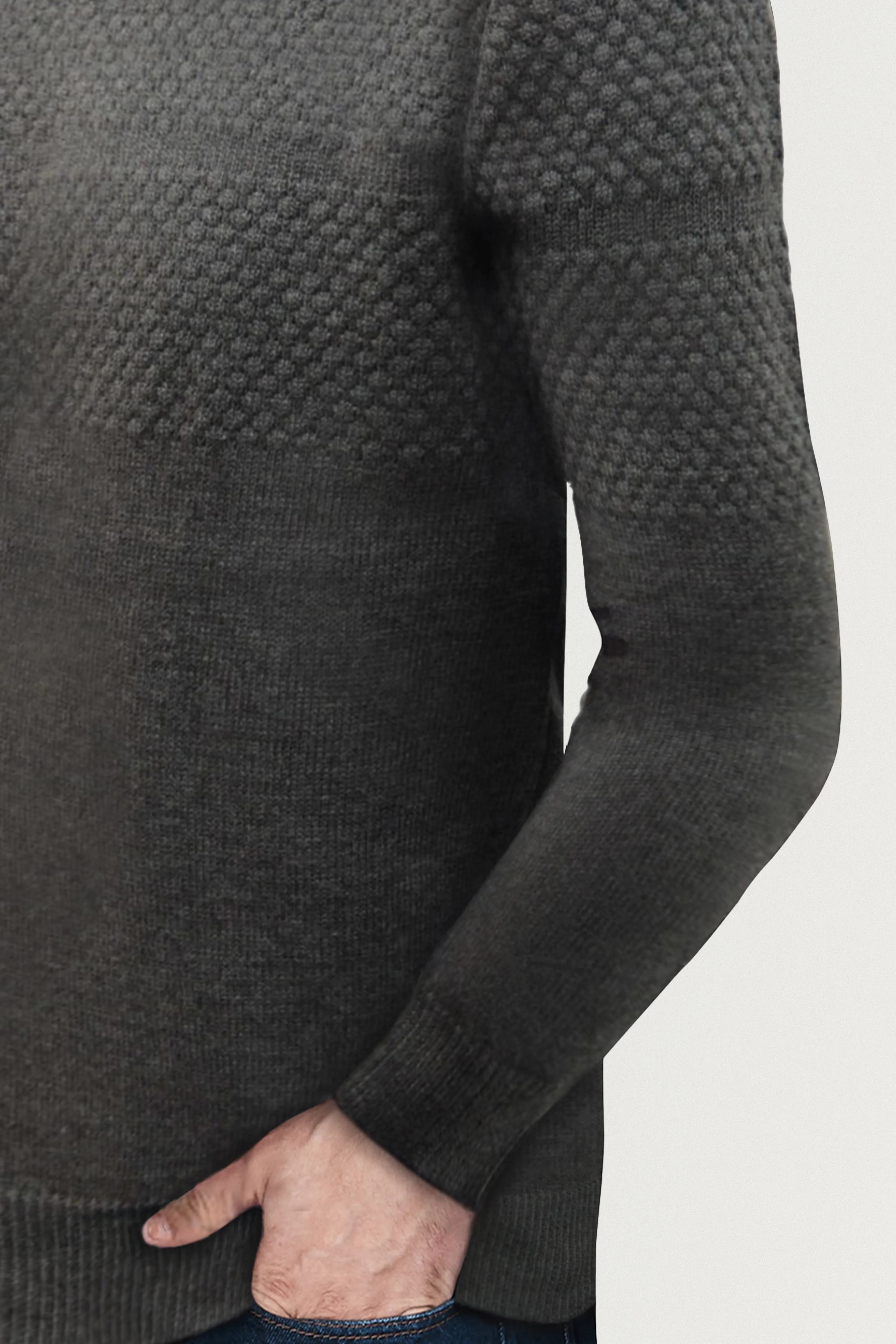 X RAY Men's Honeycomb V-neck Knit Sweater